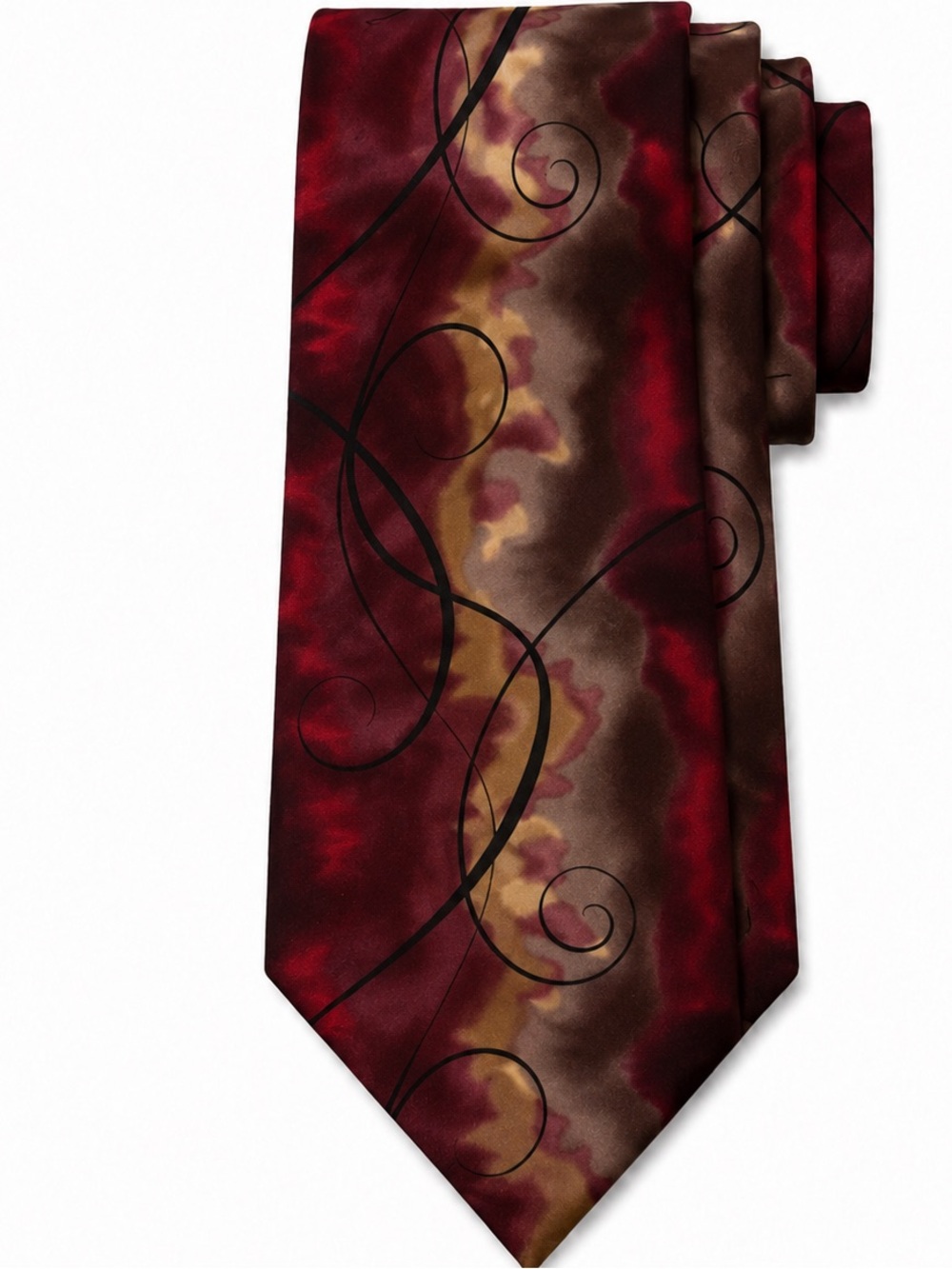Jerry Garcia Emerging Elephant Collection 44 Silk Tie Red Brown Limited Edition